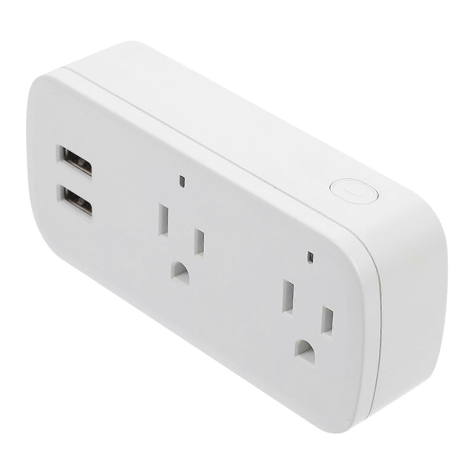 Wireless Smart Outlet Power Socket 1Pack WiFi Control 12.00X5.50X5.20CM White Convenient Usage