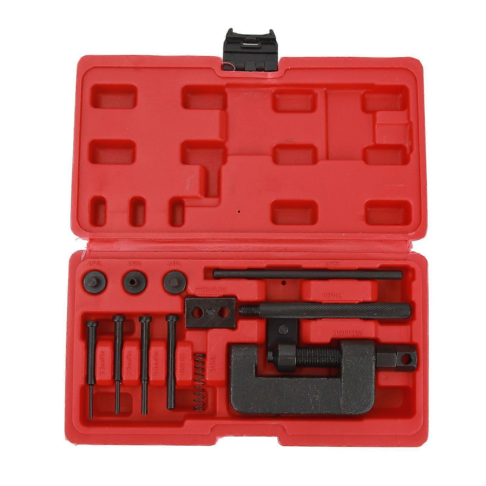 rivet tool set for motorcycle chain maintenance