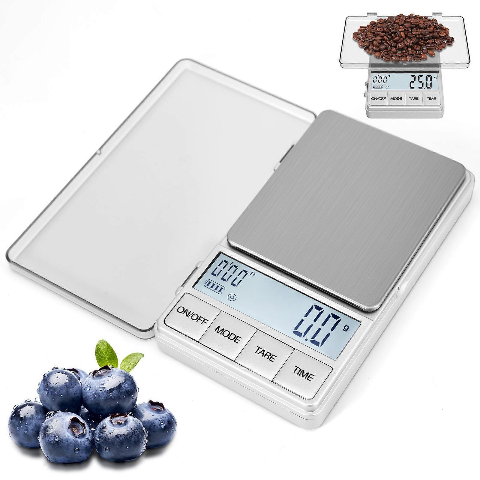 Coffee Scale Kitchen Electronic Scale 1000g Silver