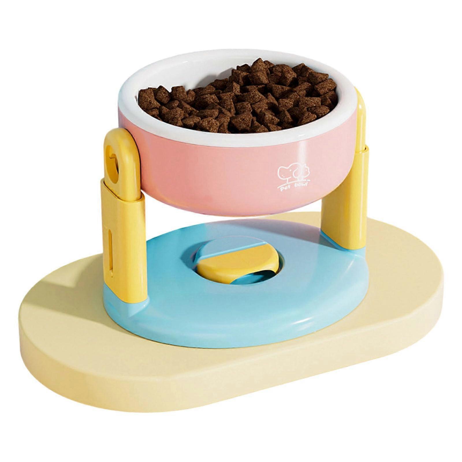 Pet Feeding Station Height-Adjustable With Bowls, Light-Colored Stand, Adjustable Feeder Housing For Better Digestion