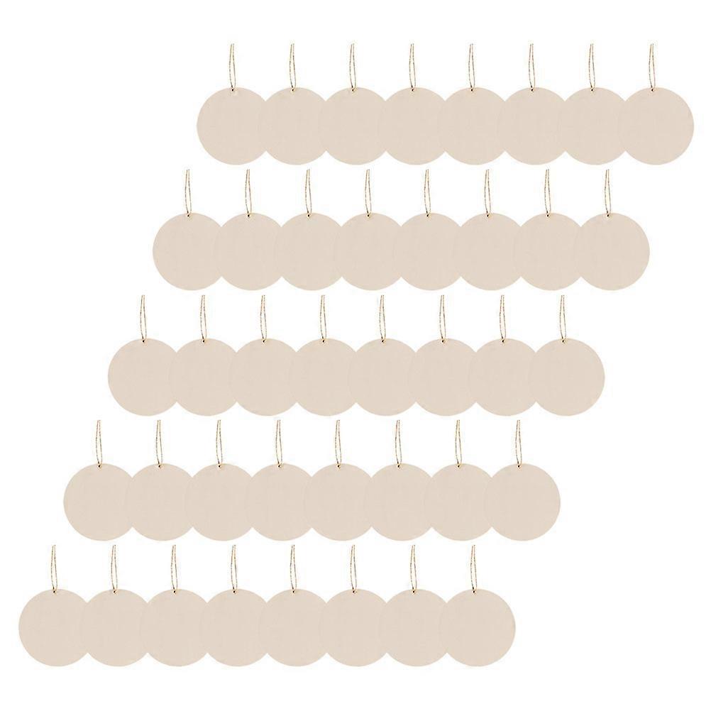 Beige Circular Wood Slices for DIY Crafts and Decoration Smooth Surface Synthetic Material