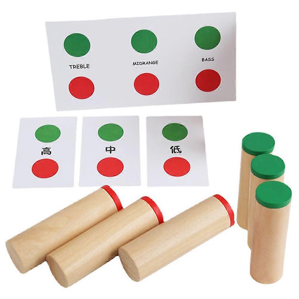 Wooden Sound Tube Toys for Kids Playing Assorted Color Smooth Surface and Nice Polished 1 Set
