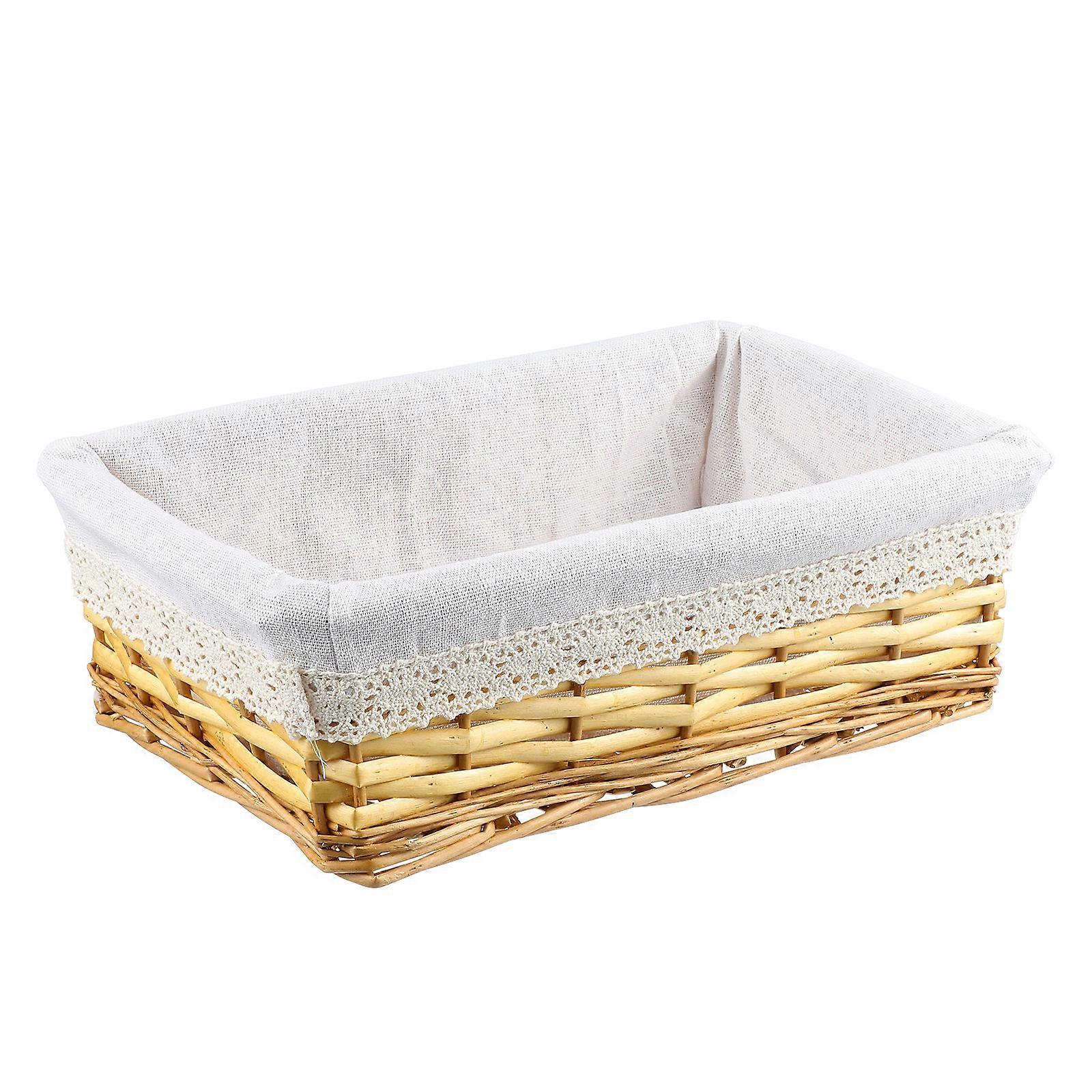 Woven Storage Basket Tabletop Organizing Basket for Storage Use Multipurpose Wicker