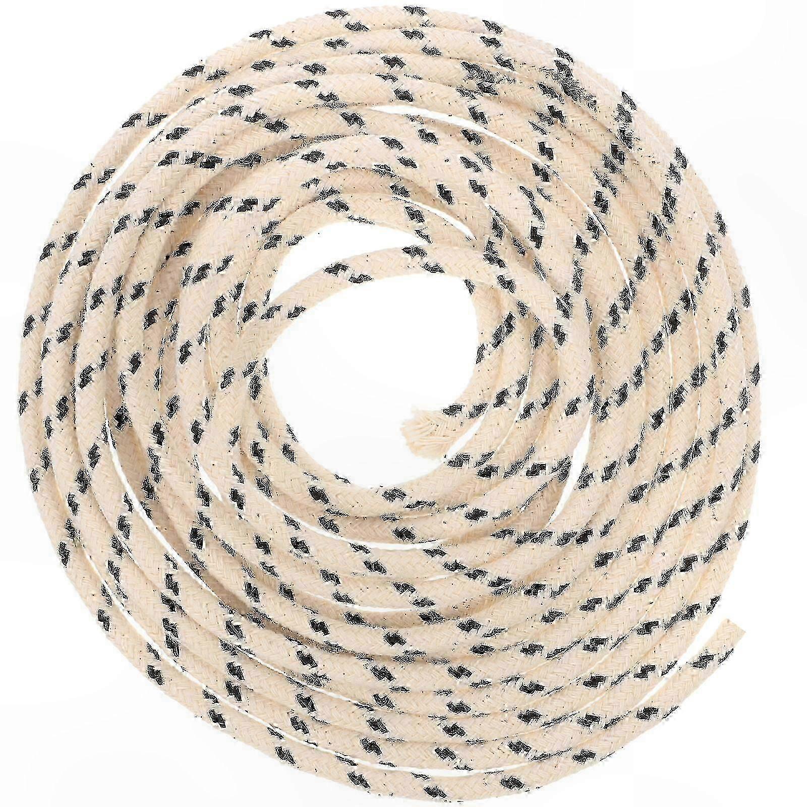 Braided Cotton Oil Lamp Wick for Candle Crafting Replaceable Round Design Customizable Length