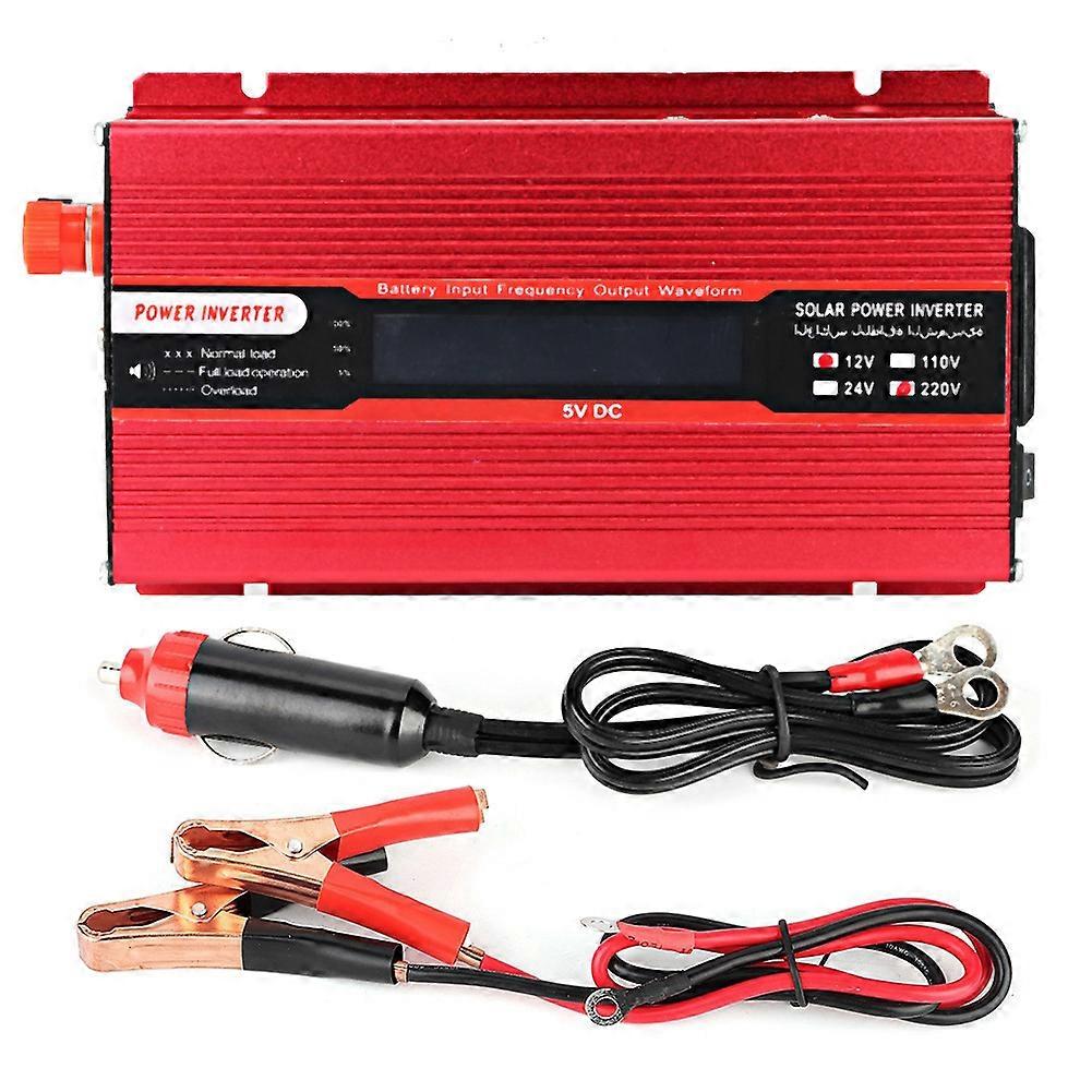 1000W USB LCD Screen Car Power Inverter Converter Charger Modified Sine Wave DC12V to