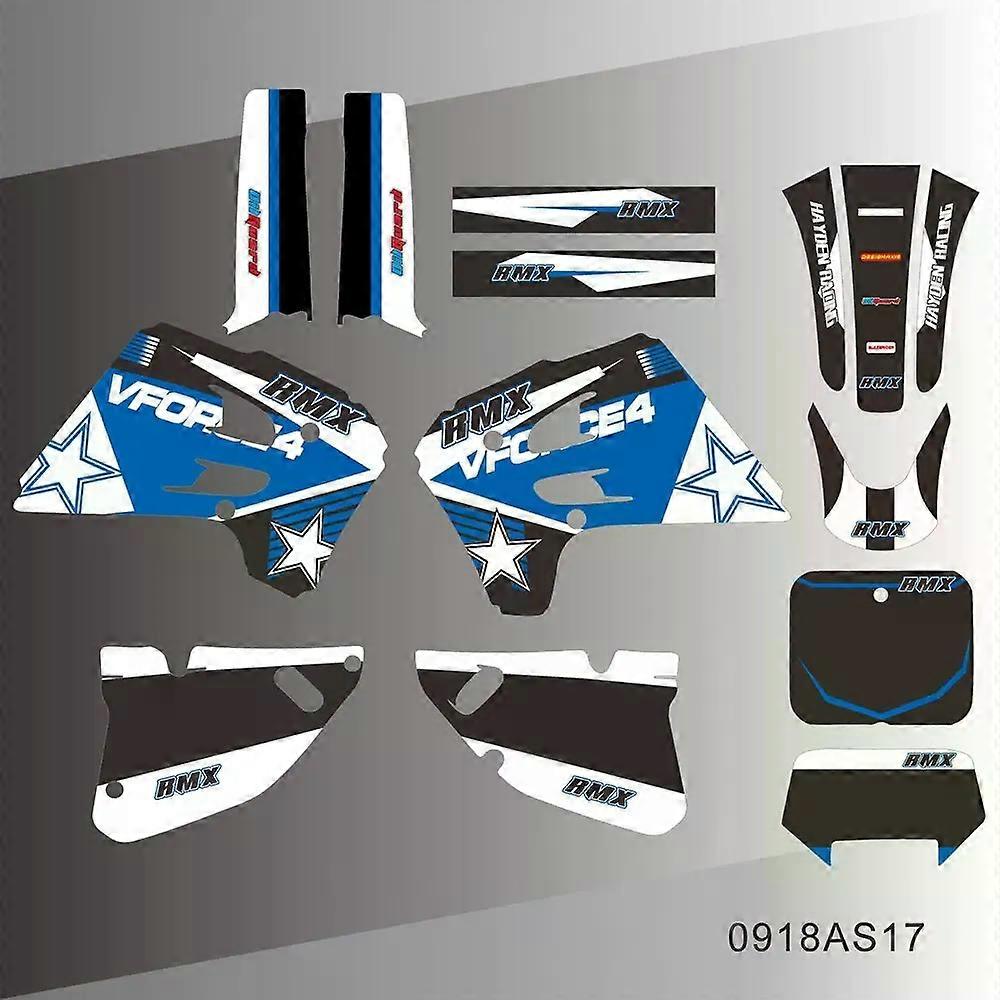 Full Graphics Decals Stickers Motorcycle Background Custom Number For SUZUKI RMX 125 250 RMX125 RMX250 1992 1993 1994 1995