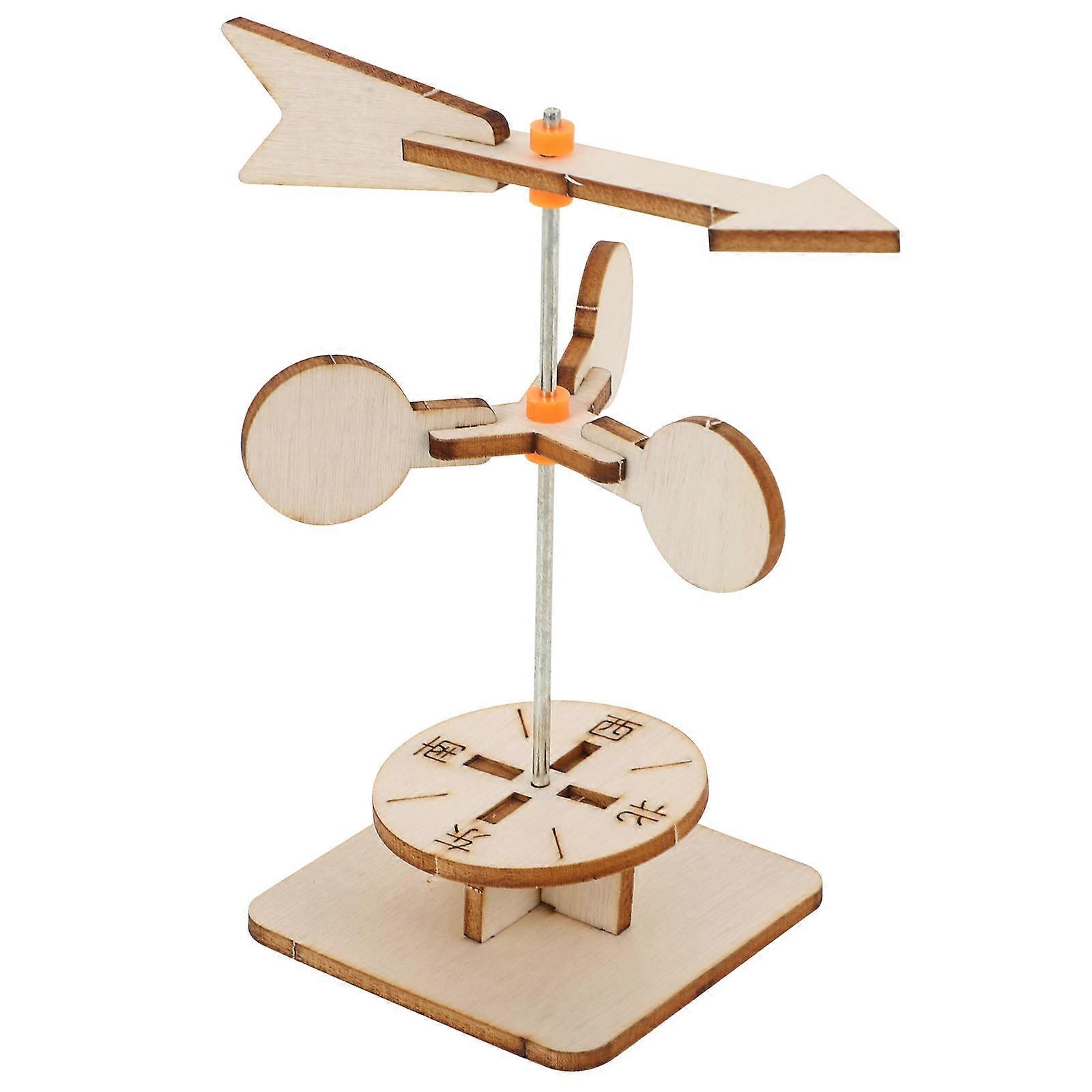 Diy Wind Vane Educational Science Kit with Safe Materials for Stem Experiment Outdoor Windmill Games
