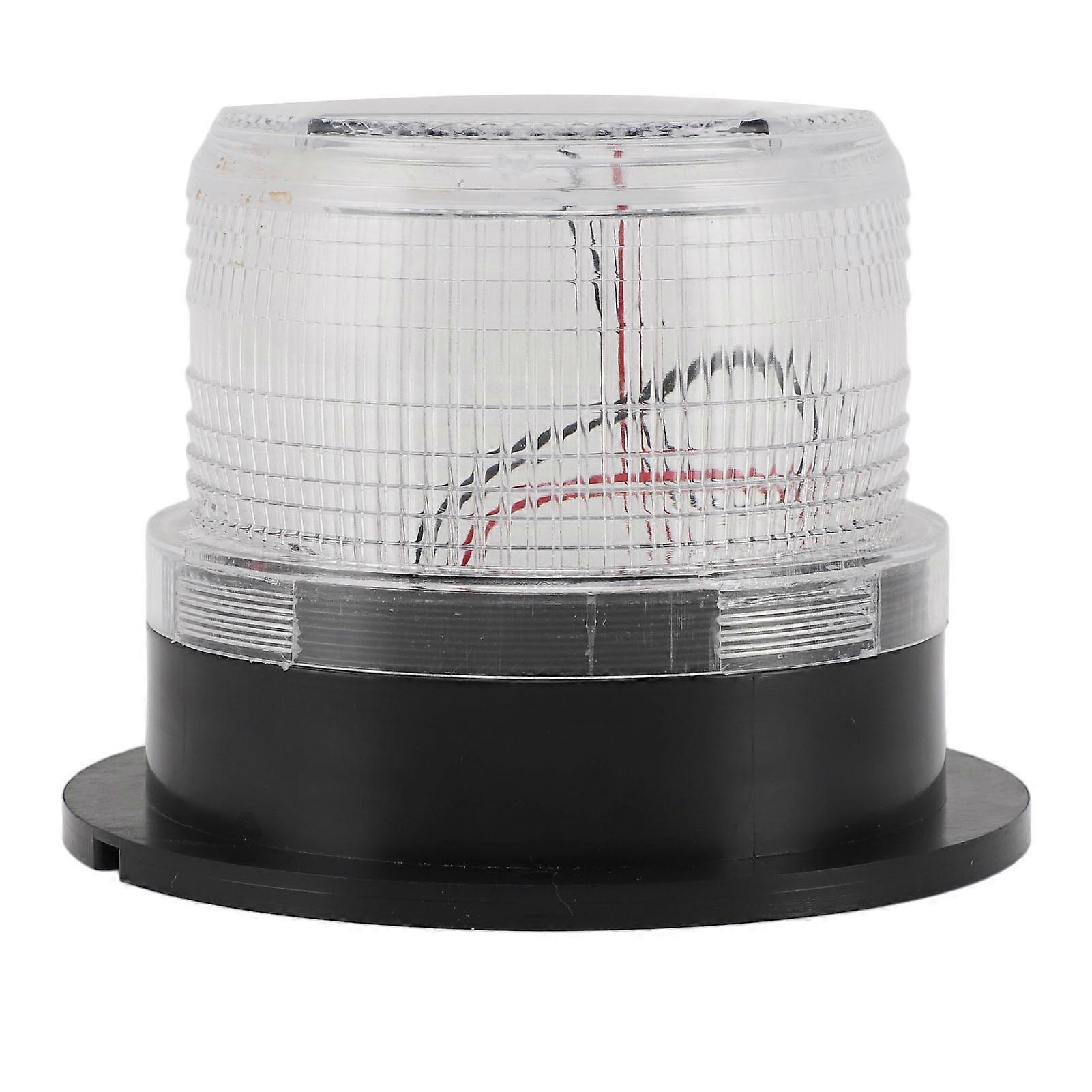 Magnetic Base Solar Strobe Light - Waterproof LED Beacon for Snow Plows & Forklifts