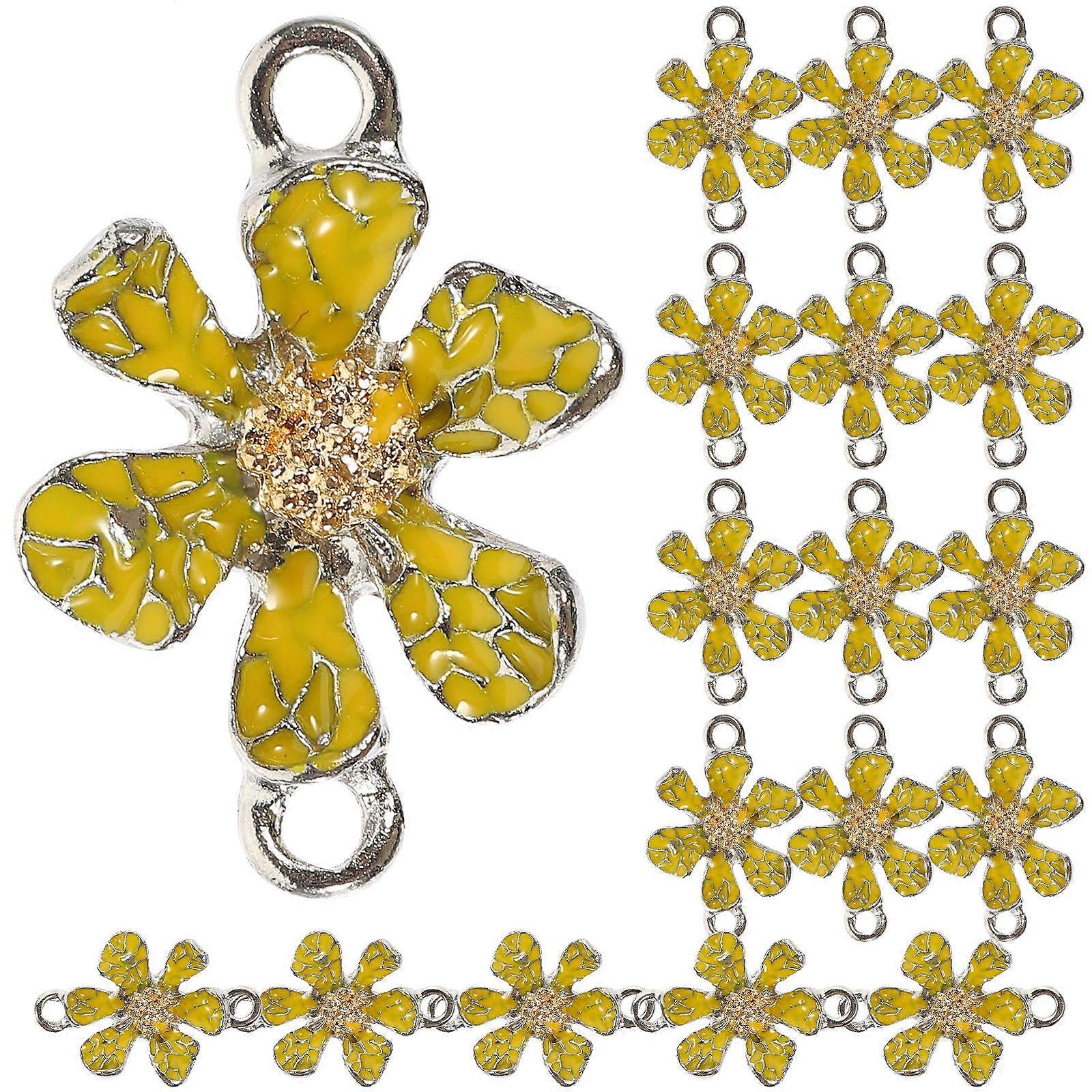 Alloy Flower Charms for Jewelry Making with 30Pcs Flower Charms Set