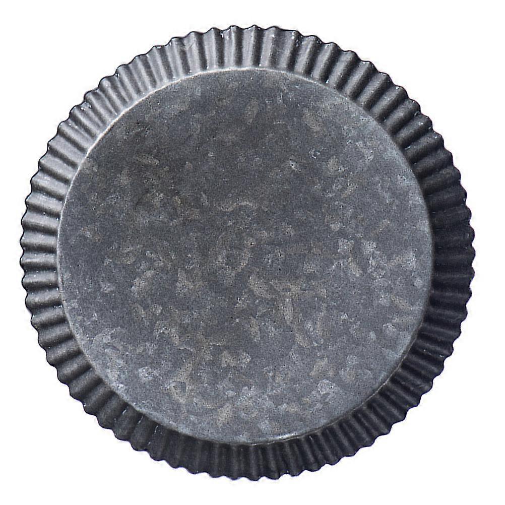 1pc Multi Use Storage Plate Fruits Display Tray Iron Art Plate for Home Silver