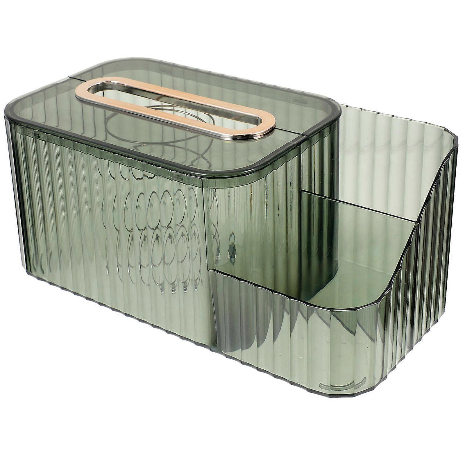 Multi Use Tissue Box Desktop Organizer for Remote Controller and Sundries 1 Set