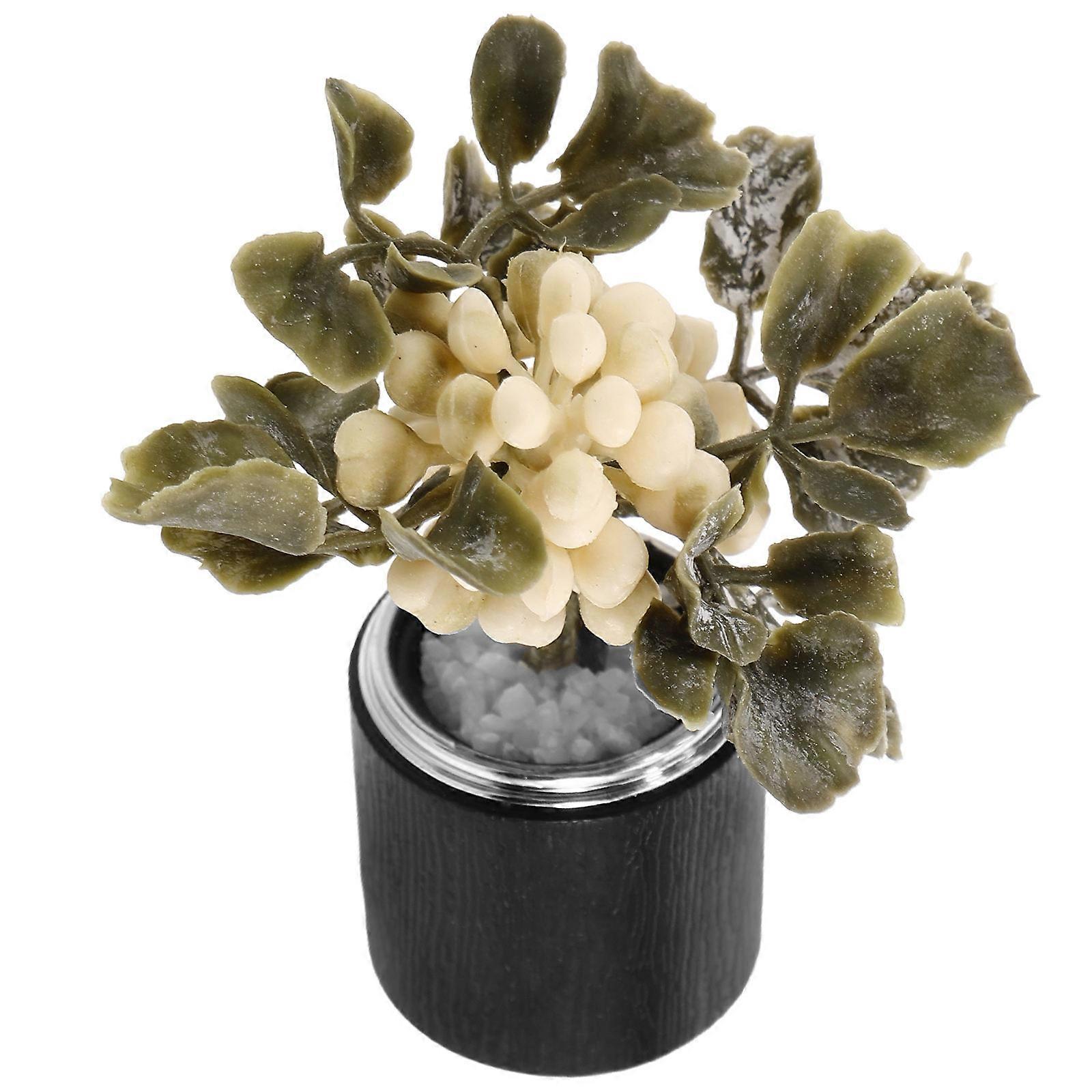 ミニ盆栽デコレーションドールハウス植木鉢鉢型ベージュカラー6.00X4.00X4.00cm 1パック