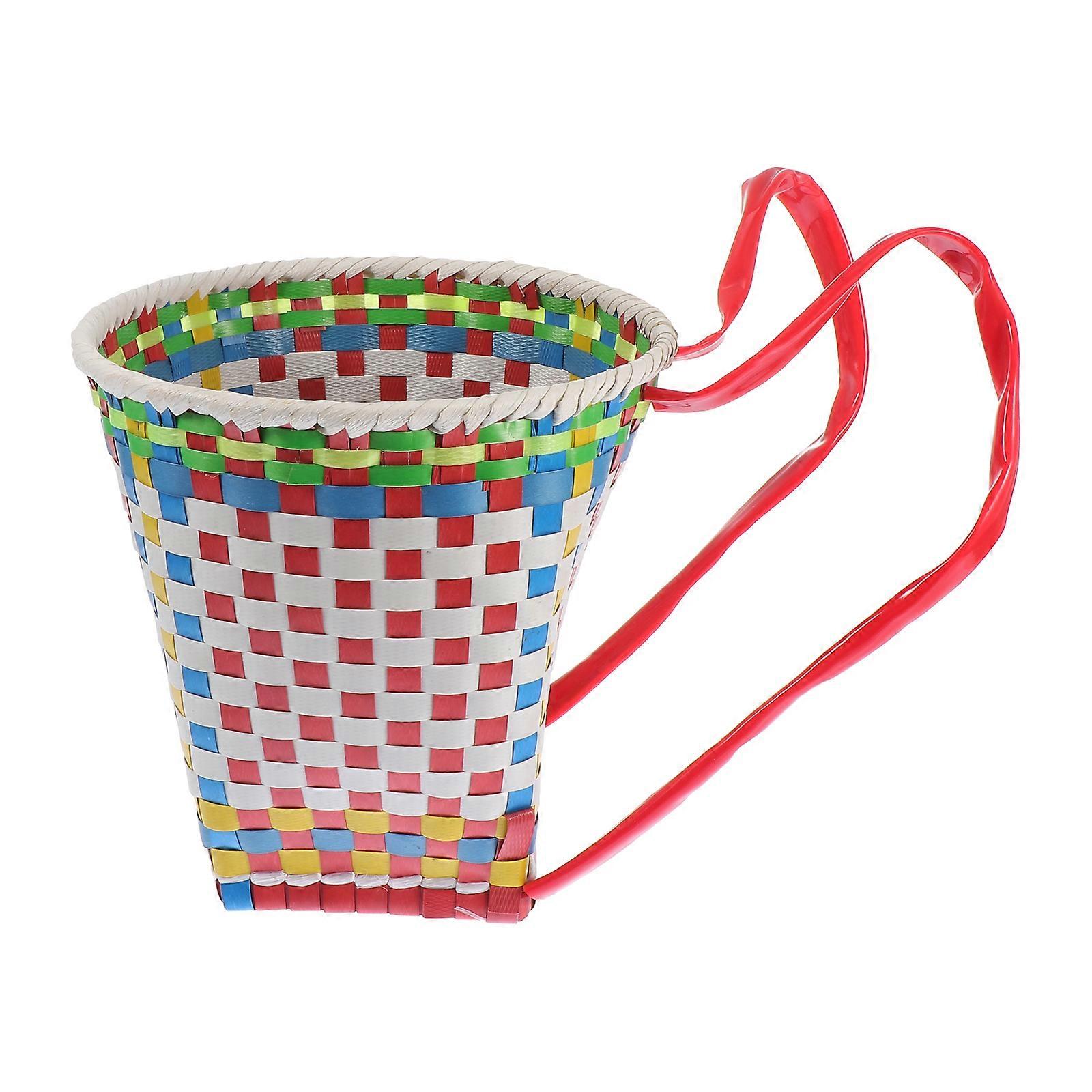 Small Multi-Colored PVC Basket for Storage and Photo Props Small Size