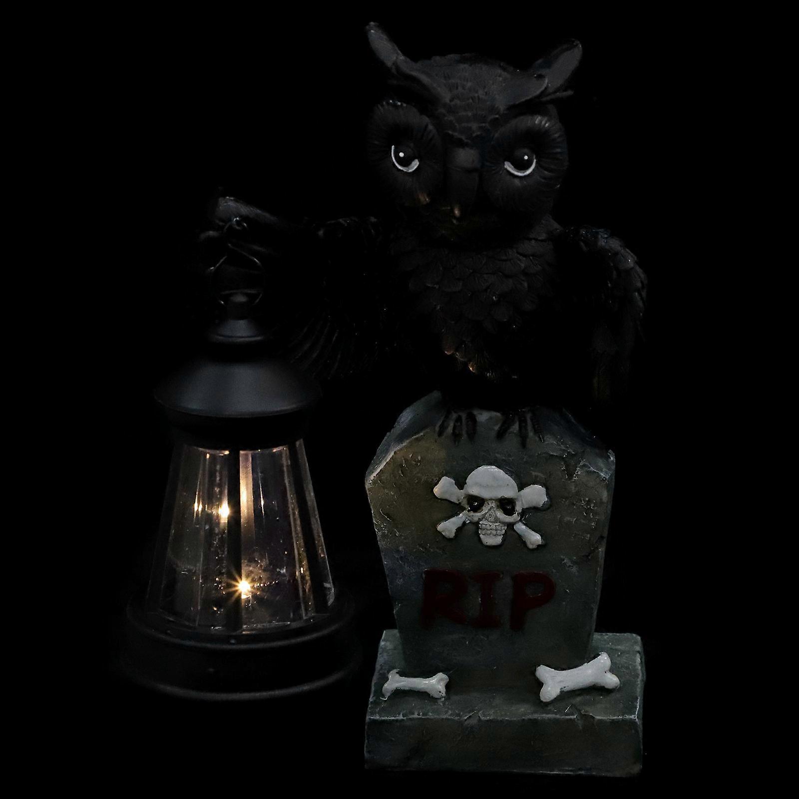 Halloween Eule Schmuck Solar Eule Hand Laterne für Party 1Pcs