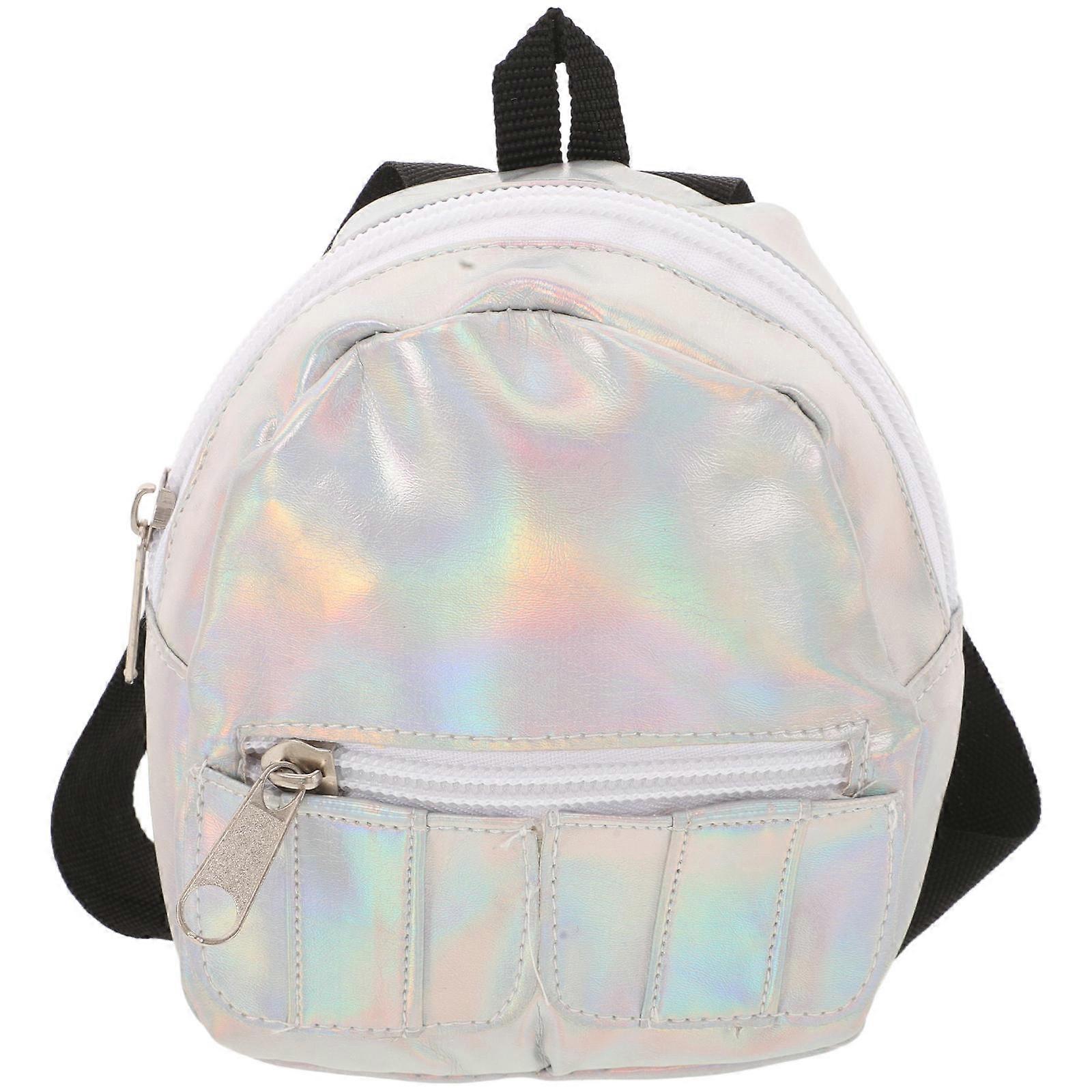 Iridescent Doll Backpack for School, Multi Functional Rucksack with Shimmering Finish, Kids Friendly Design for Preschool and Kindergarten