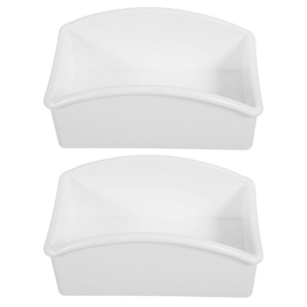 White Acrylic Tea Bag Storage Box for Coffee Bags with Organized Counter Display 2Pcs