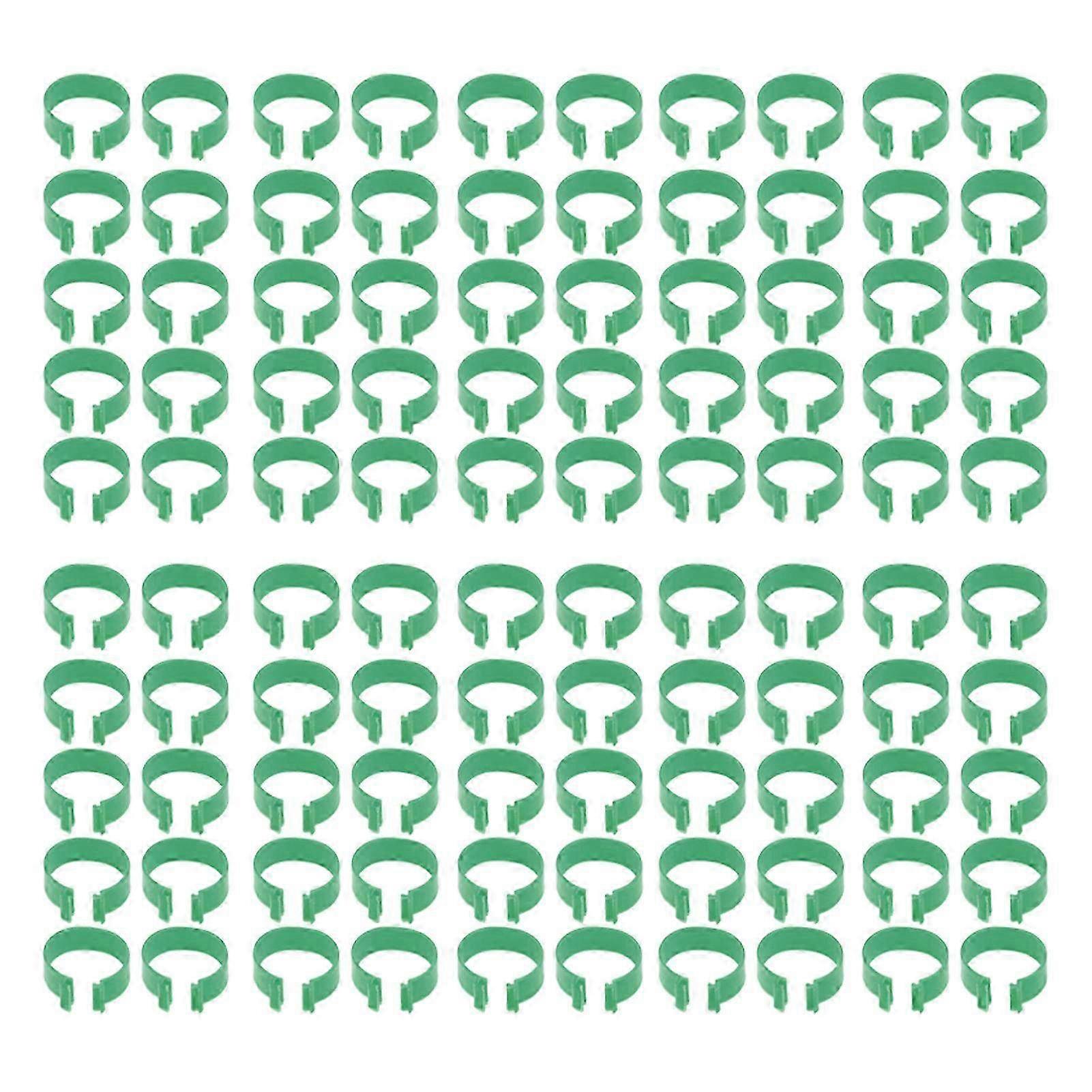 100 Pcs Open Type Poultry Feet Rings - Breeding Accessories for Chickens, Ducks & Geese with Secure Buckle Design