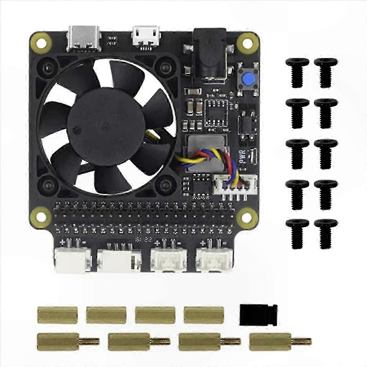 PWM Fan Power Management Board til Raspberry Pi 4B / 3B + / 3B / 2, DC 6-30V kompatibel