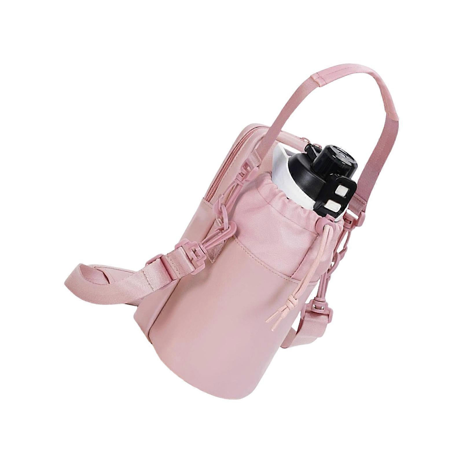 Thermal Holder Lightweight Design With Detachable Shoulder Strap And Phone Compartment For Adventures Pink