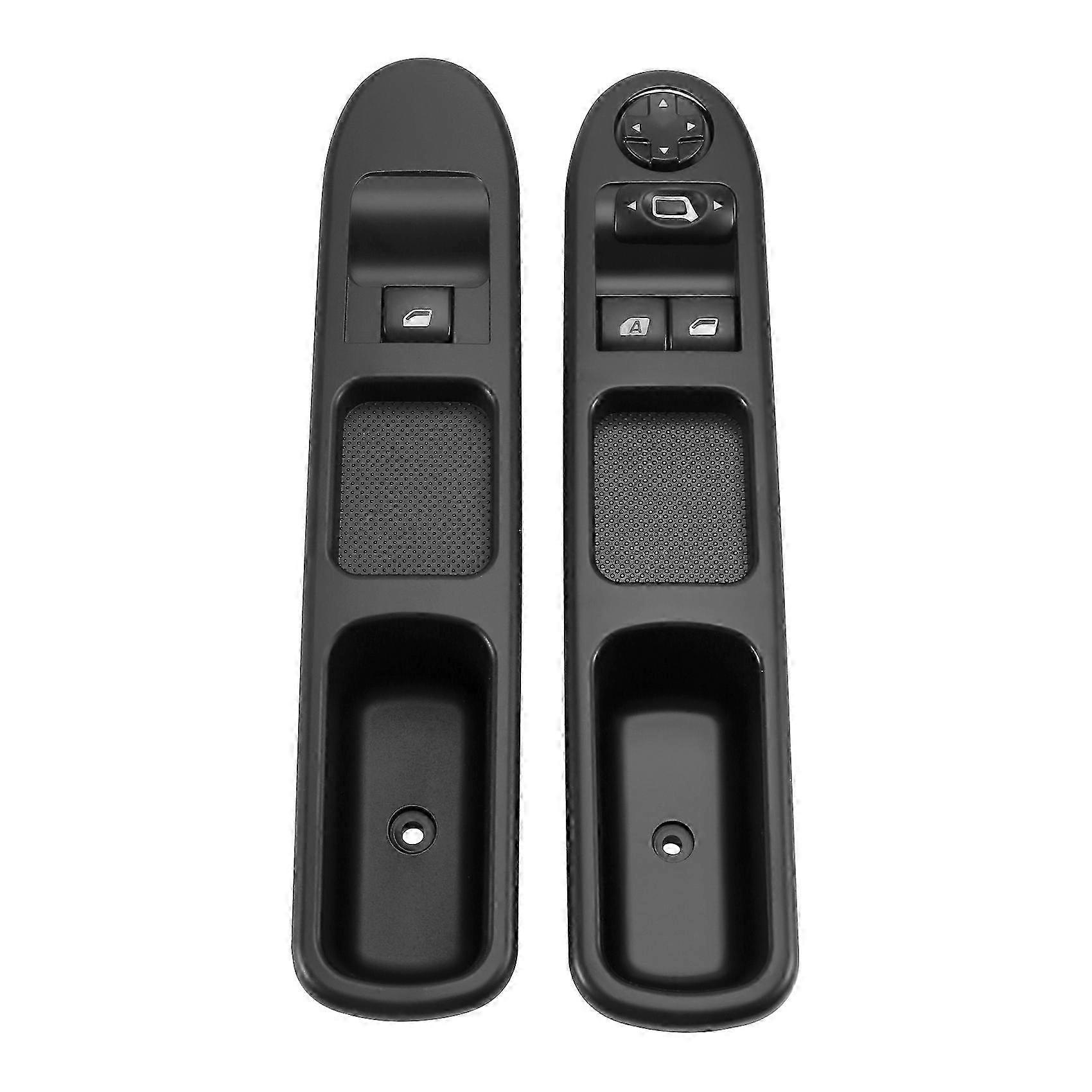 2Pcs Διακόπτης Ηλεκτρικού Παραθύρου για Peugeot 207 2007-2015 - Οδηγός &; Συνοδηγός Ηλεκτρικός Έλεγχος 6554QC 6490HQ 6554HJ
