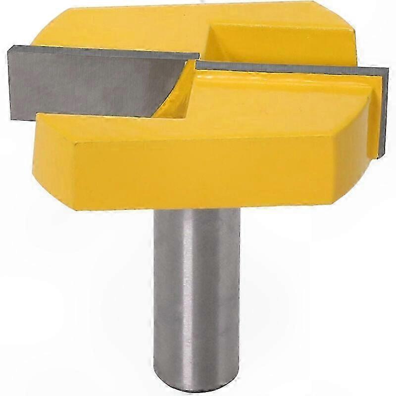 8mm T-Slot Router Bit with Yellow Blade, 57mm Cutting Depth, Bottom Cleaning and Surface Planing Cutter for Woodworking Projects