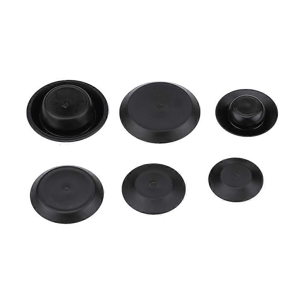 141pcs Black Car Flush Mount Hole Plugs, 6 Sizes, Assorted Set