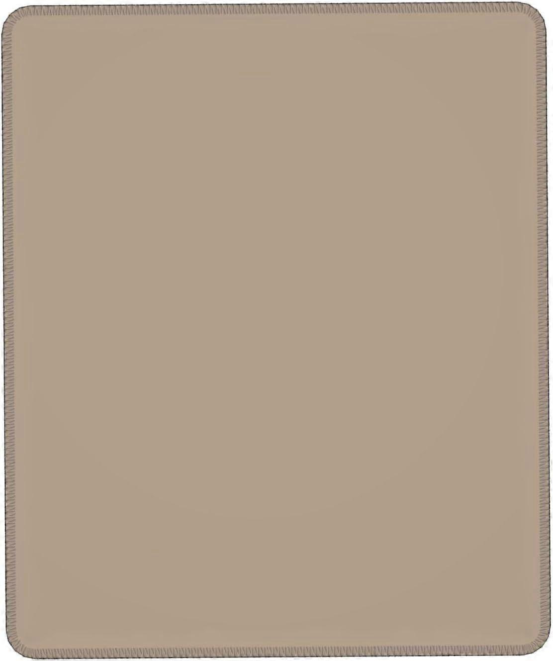 Solid Color Light Brown,Mouse Pad with Antifray Stitching, Waterproof Surface &