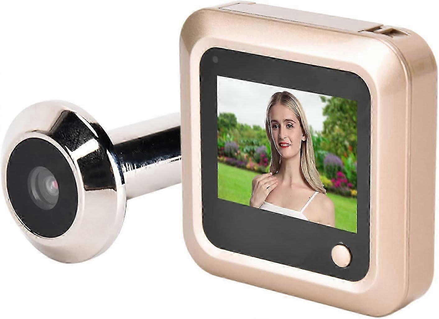 Interfone com vídeo, visor de campainha com olho mágico, cabo antirroubo de 2,4 polegadas para uso doméstico