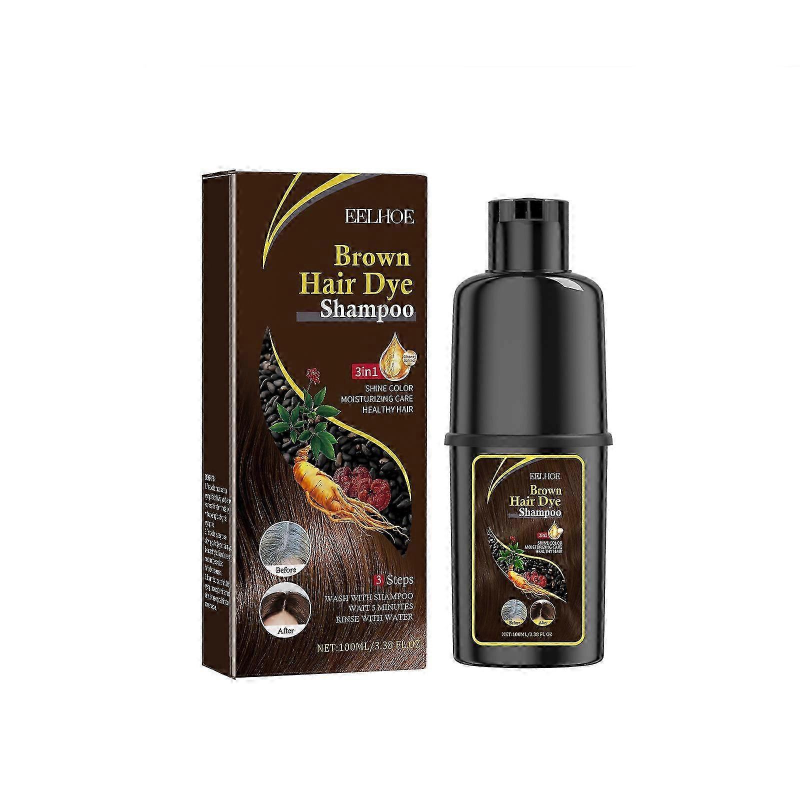 EELHOE Black Hair Dyeing Shampoo (Coffee Color) is gentle and non irritating, moisturizing and easy to change hair color for hair styling