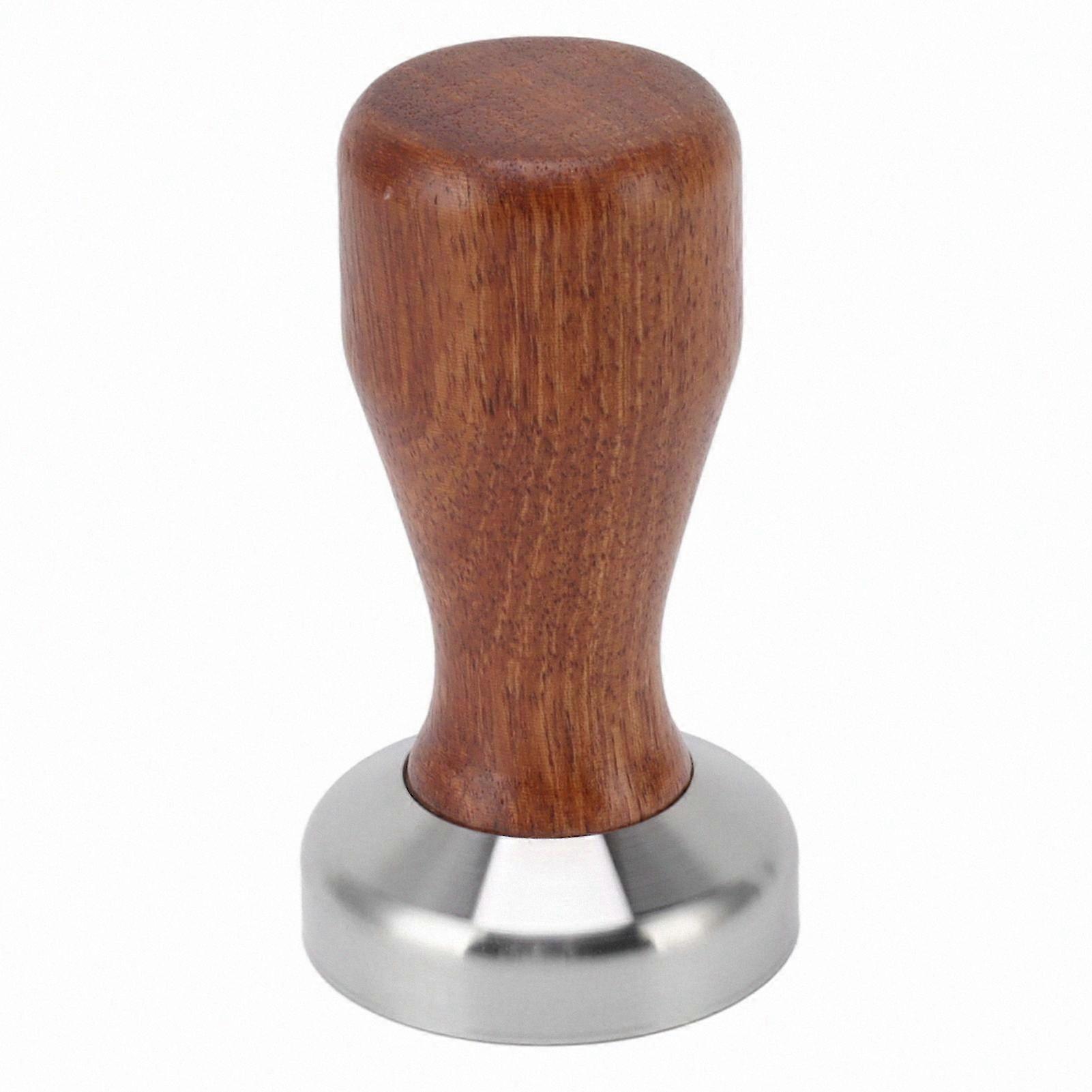 Flat Base Coffee Tamper with Wooden Handle for Espresso Machines
