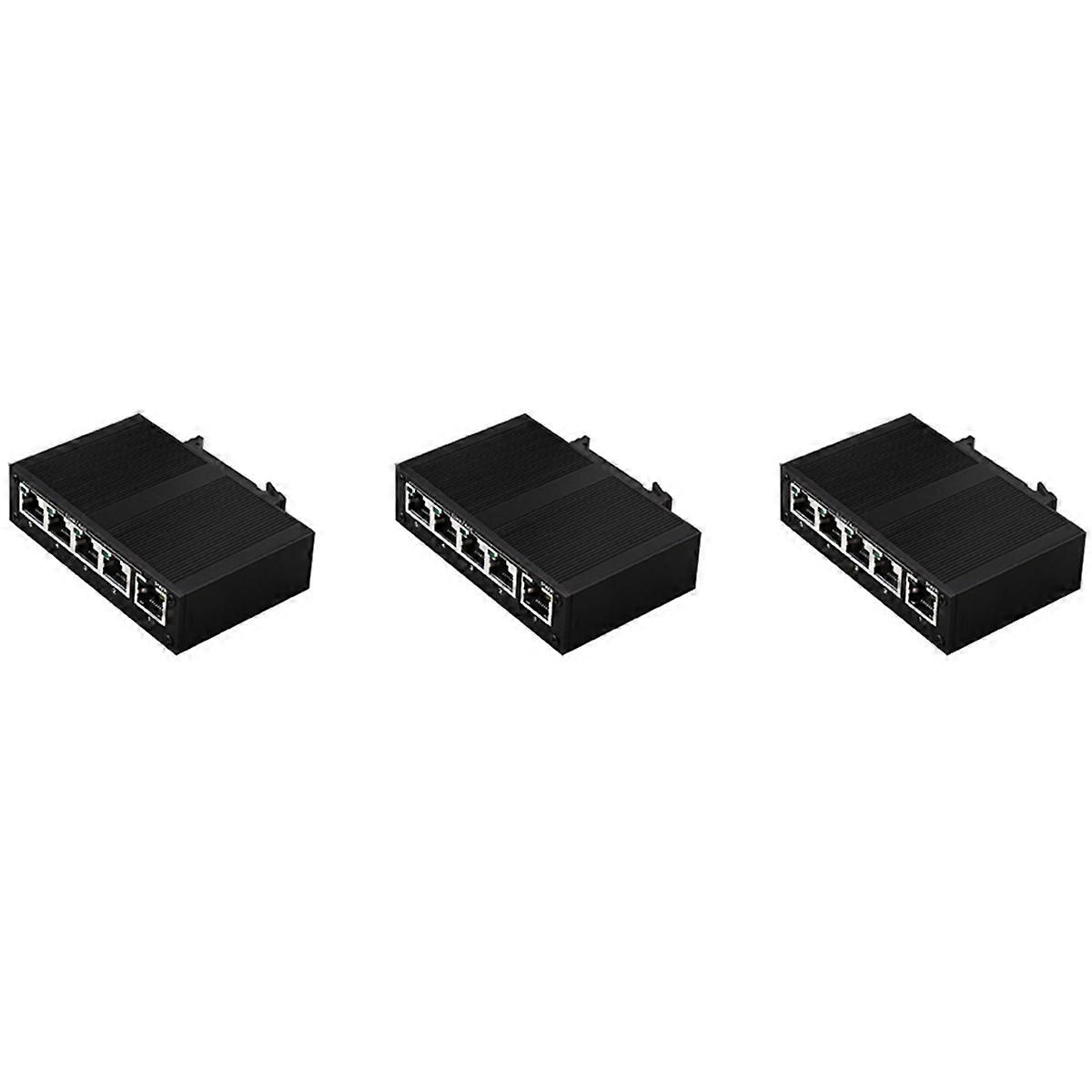 5X 5 Port 100Mbps Network Switch Ethernet Industrial Grade Switch Unmanaged Rail Type Industrial Net