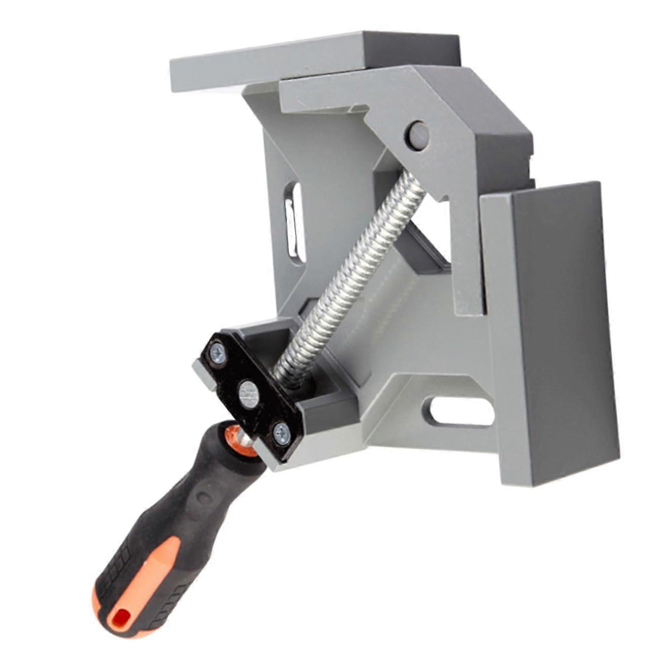 Right Angle Clamp 1Pc Skid Handle Multi Function Woodworking Tool For Welding Framing Drilling Cabinet Making Grey