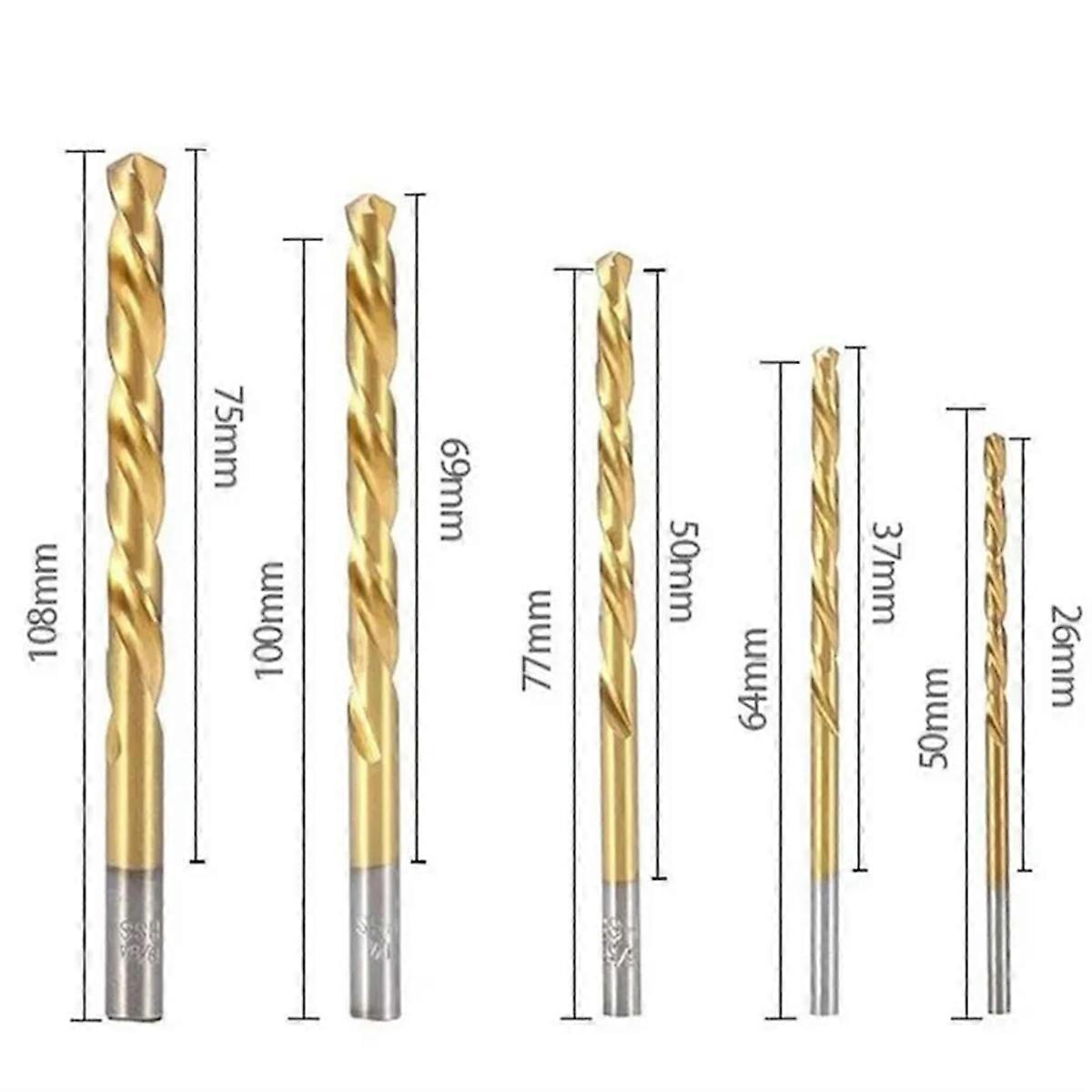 10Pcs Cobalt Left Hand Drill Bit and Alloy Steel Extractors Set