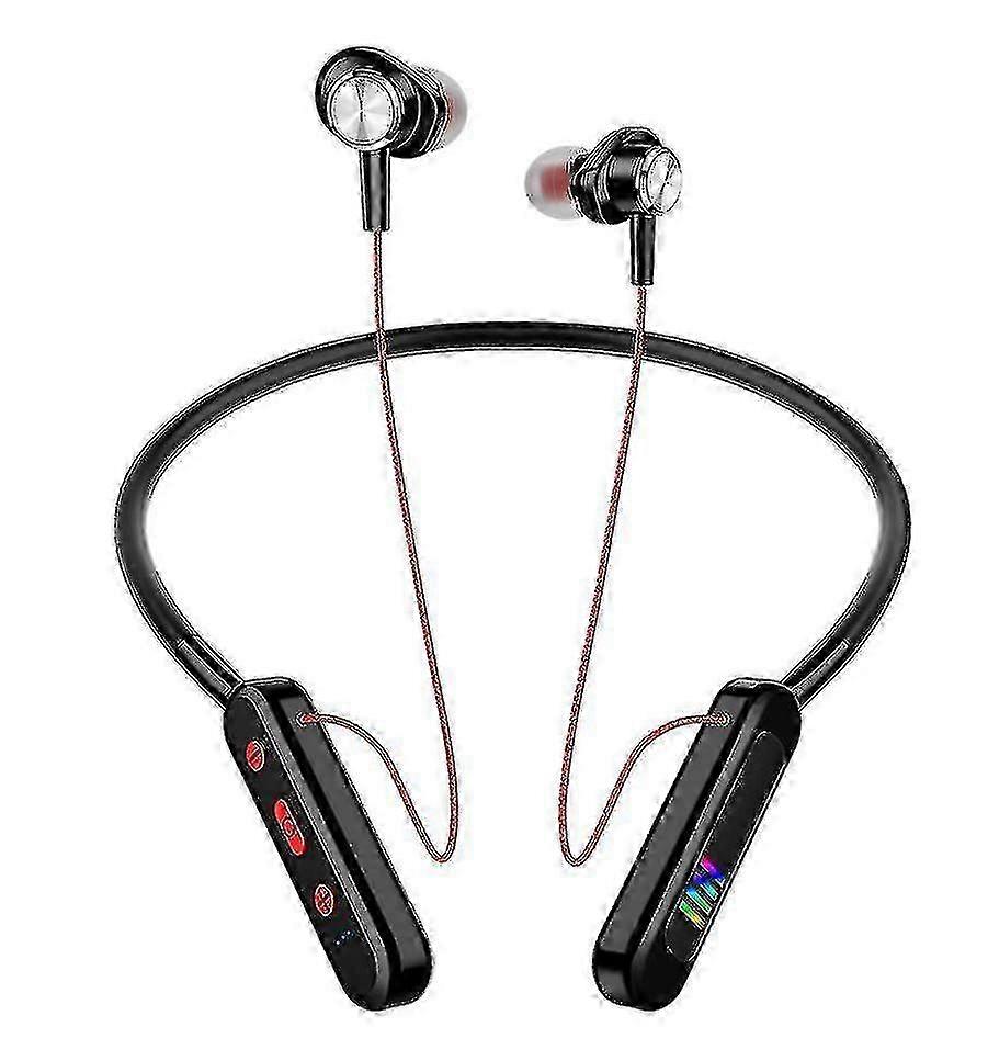 Led Neck-mounted Bluetooth Headset, Wireless Sports Headsetred