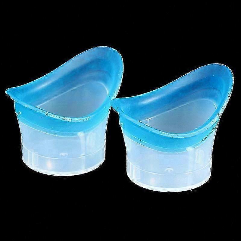 Set of 2 Silicone Eyewash Cups Reusable Soft Eye Bathing Cups for Eye Care Hygiene Solution Application
