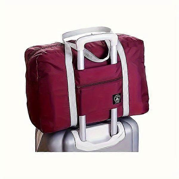 Checked travel bag, large capacity and lightweight, suitable for both men and women