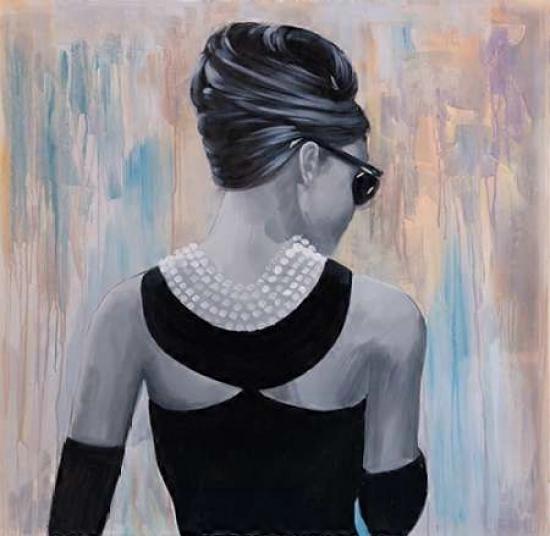 Audrey Hepburn Abstract Style Back View Poster