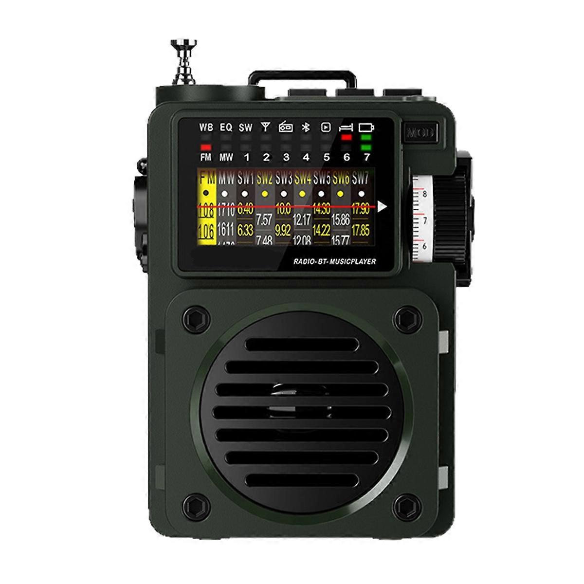 -700 Full Band MW/FM /SW/ Radio Portable Multimedia Music Player Portable Receive Signal Support Bluetooth TF