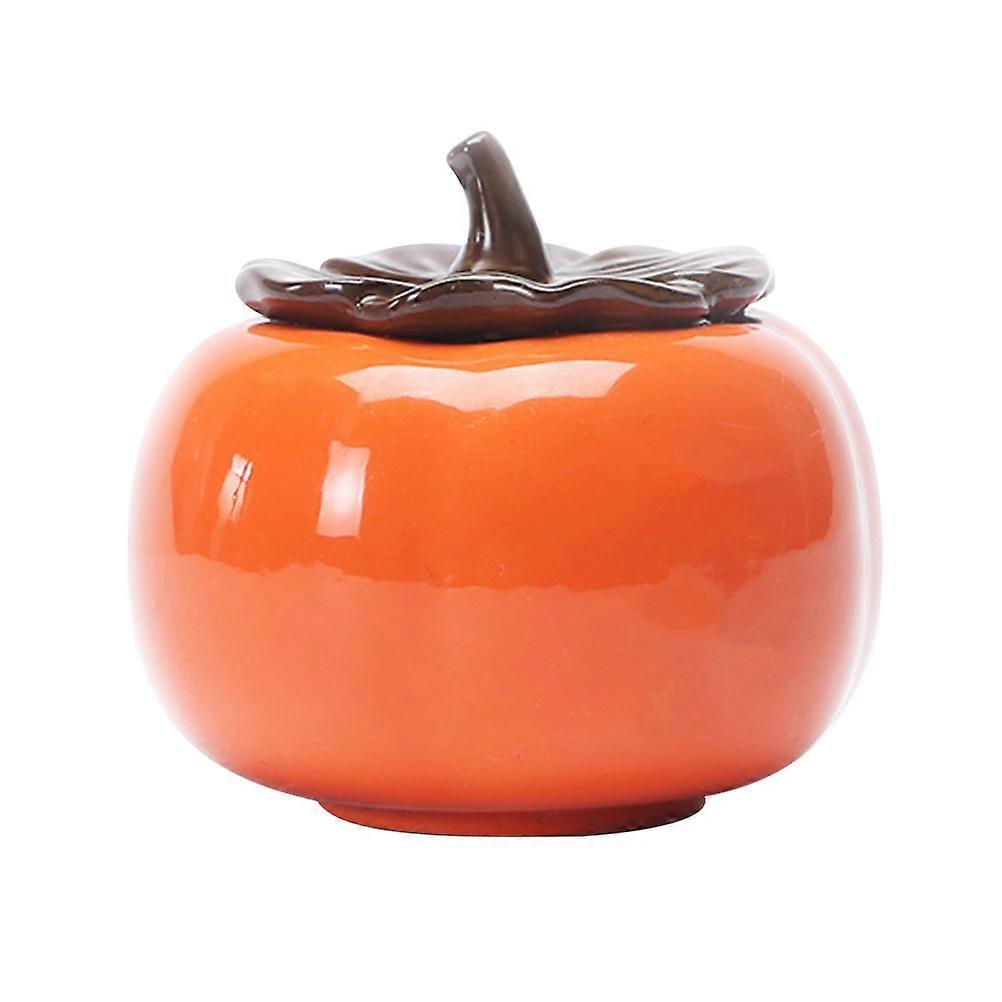 Loose Tea Containers Mini Persimmon Shape Tea Can for Storage 1Pcs