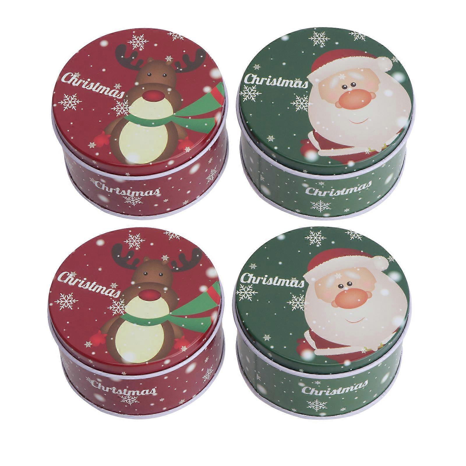 Christmas Candy Boxes 4Pcs Cartoon Storage Boxes for Gift Storage