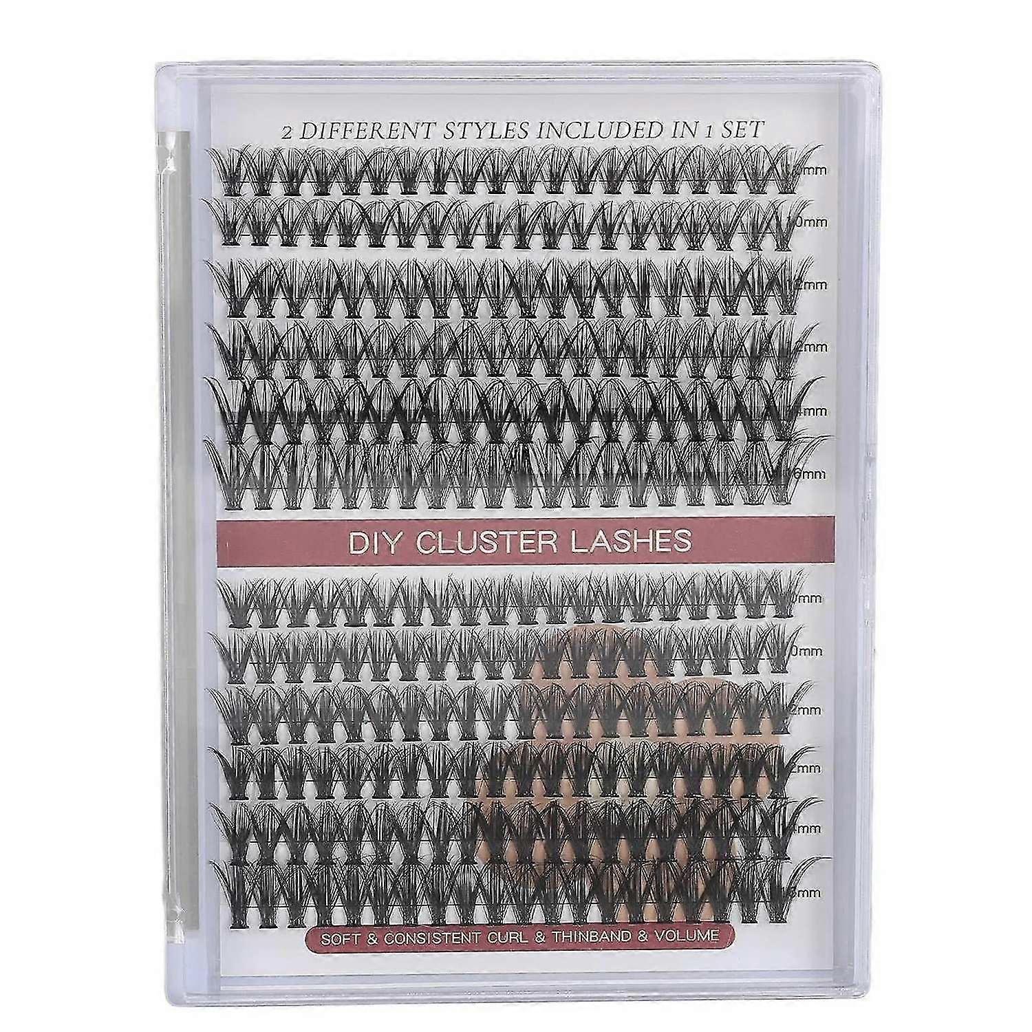 2025 Latest Model 240 Clusters 1016mm False Eyelashes Soft Dense Hair DIY Ex...