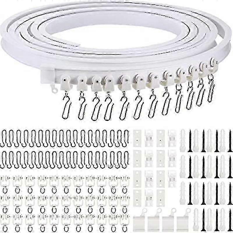 Ceiling curtain track flexible 3.5m white
