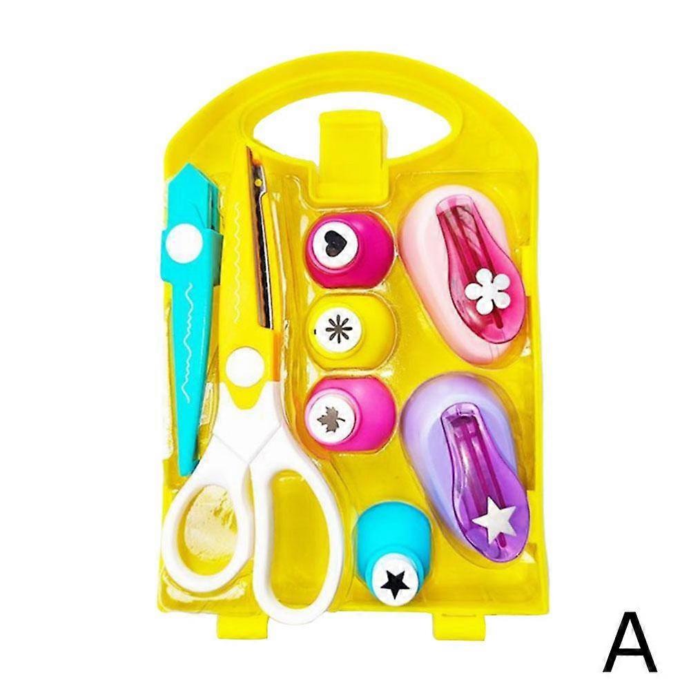 Kids Embossing Machine Set Eco Friendly Craft Kit with Flower Pressers Scissors for Creative DIY Projects Fine Motor Skills Development