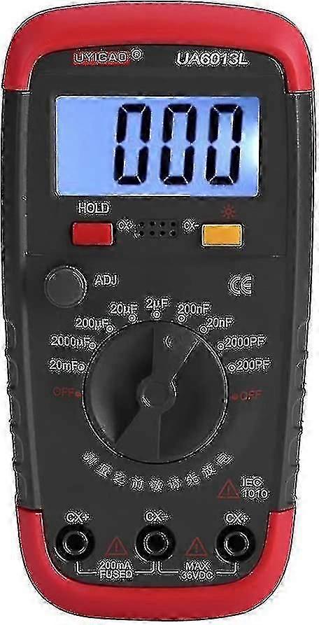 Digital Capacitance Meter, Capacitor Pro Tester 0.1pf - 20000uf With Lcd Backlight Max 1999 Display