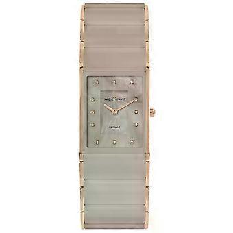 Jacques Lemans Damenuhr Dublin HighTech Keramiek taupe / IP-roze (1-1940O)