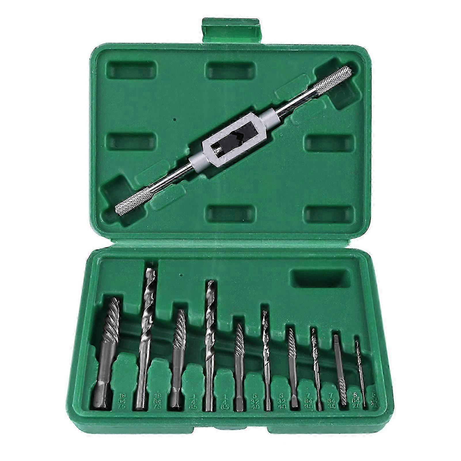 2025 11pcs Broken Screw Drill Bits And Extractor Set Bolts Fastners Taken Out Removal Tool