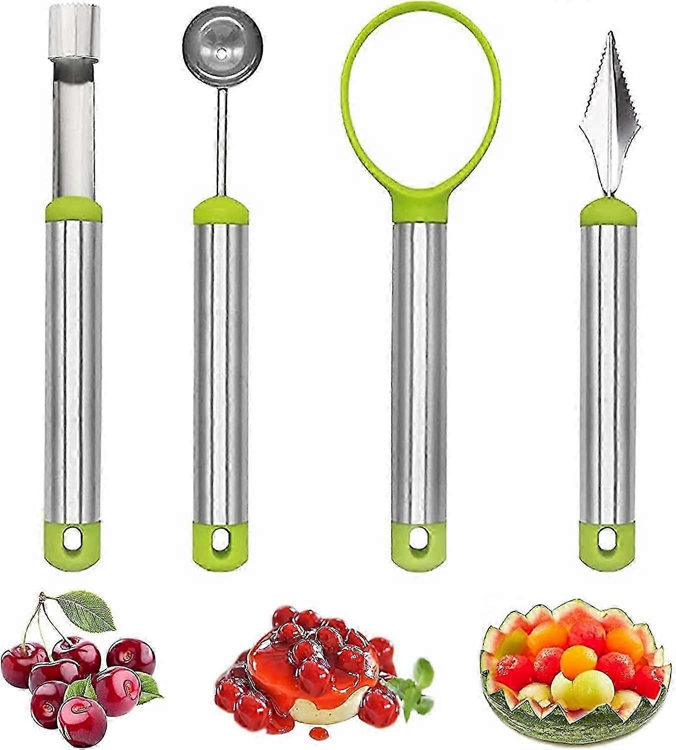 4pcs Fruit Tool Set Set di coltelli da intaglio della frutta