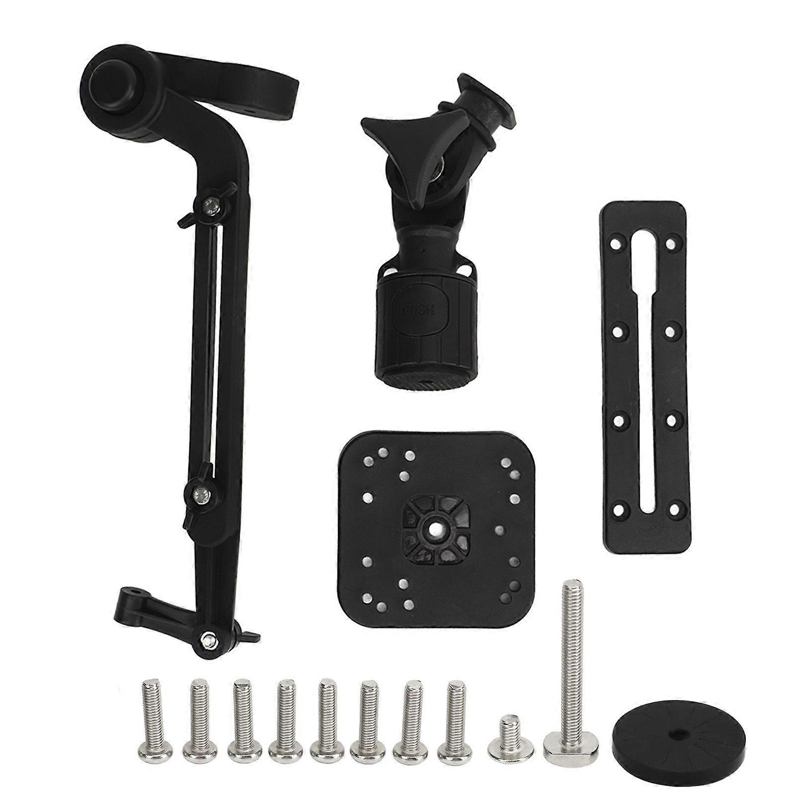 Fish Finder Base Kit Nylon and Stainless Steel Greater Clamping Force Transducer Mounting Arm for Fishfinder