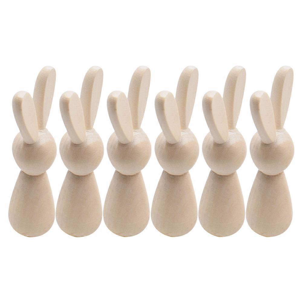 Easter DIY Decoration Wood Peg Dolls for Tabletop Use 24Pcs
