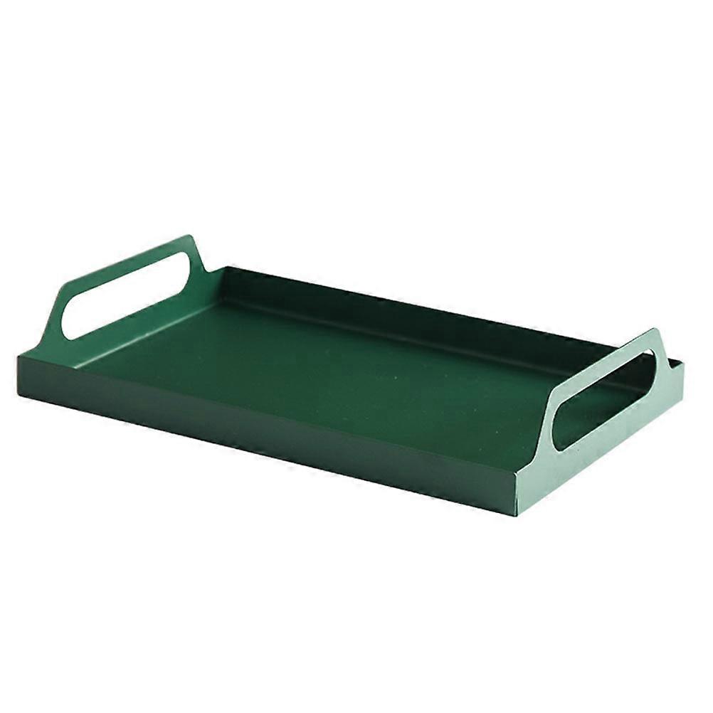 Stainless Steel Service Plate for Fast Food Tray 1Pcs Green Rectangular Tray